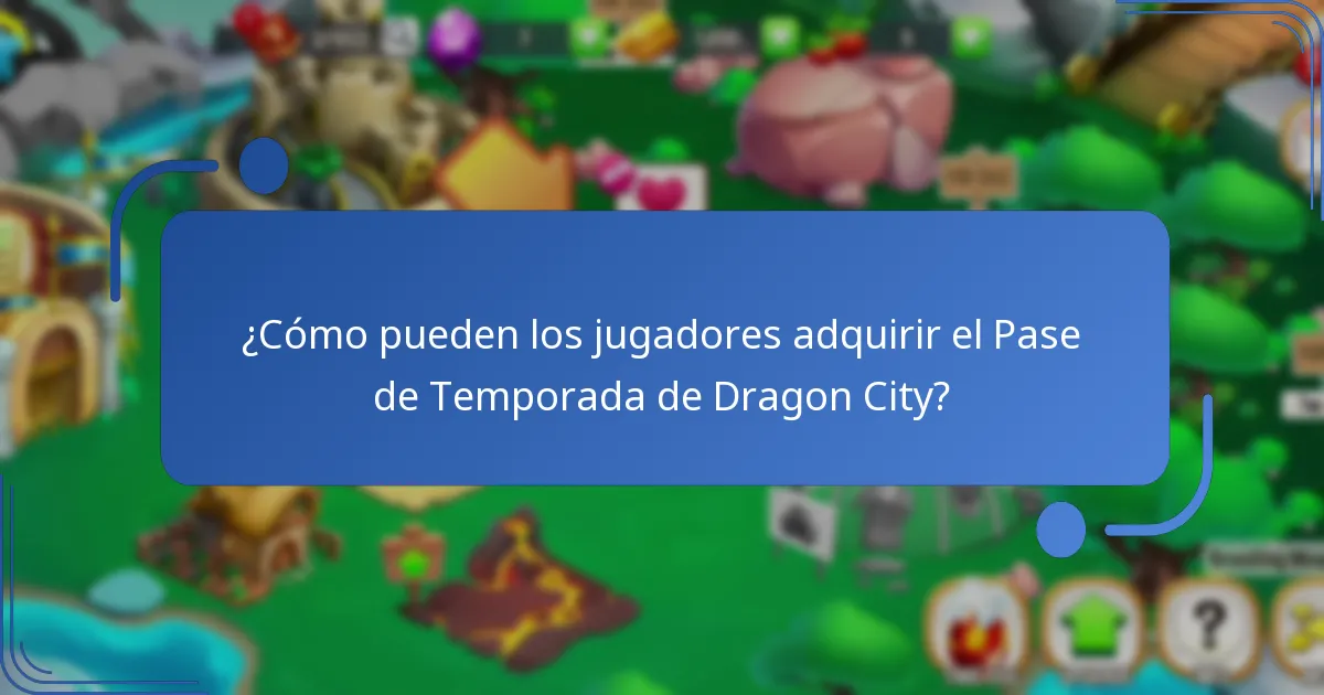 ¿Cómo pueden los jugadores adquirir el Pase de Temporada de Dragon City?